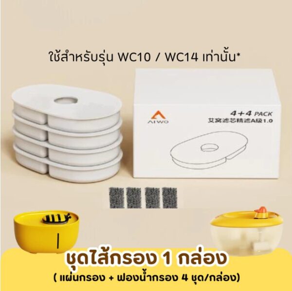 แผ่นกรองน้ำพุแมว ไส้กรองน้ำพุสัตว์เลี้ยง - Image 11