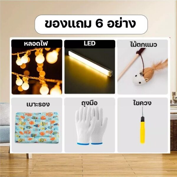 บ้านแมวไม้ สไตล์มินิมอล Cat Villa วิลล่าแมว กรงแมวไม้ - Image 9