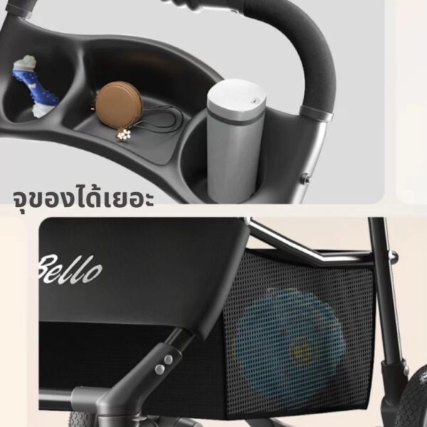 Bello รถเข็นสัตว์เลี้ยง ถอดกระเป๋าเป็นคาร์ซีท - Image 10
