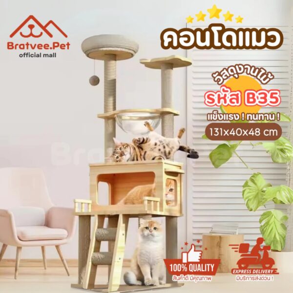 คอนโดแมว บ้านแมว คอนโดแมวไม้