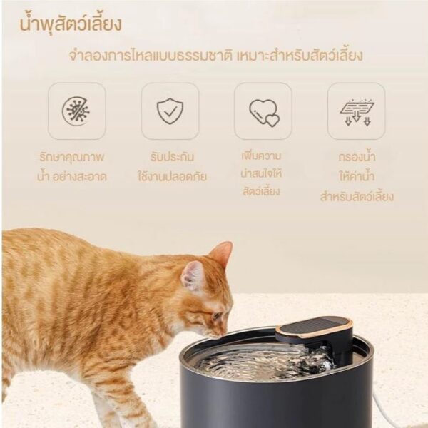 น้ำพุแมว น้ำพุสัตว์เลี้ยง - Image 2