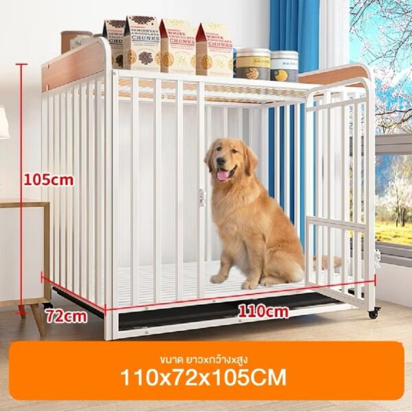Pet Cage กรงสัตว์เลี้ยง คอกสุนัข บ้านสำหรับสุนัข กรงหมาขนาดใหญ่ รองรับน้ำหนักได้ 100KG - Image 5
