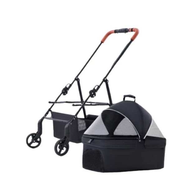 ✨รถเข็นสัตว์เลี้ยง Pet Trolley รถเข็นถอดเป็นcar seatได้ รถเข็นแมว น้องหมาพันธุ์เล็ก - Image 3