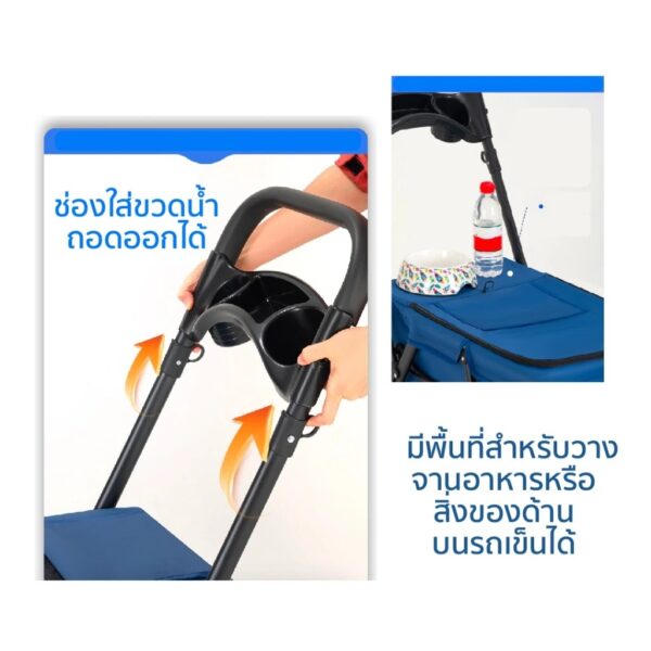 Pet Trolley รถเข็นสัตว์เลี้ยง รถเข็นสุนัข รถเข็นแมว✨ฟรี!! ขวดน้ำพกพา - Image 9