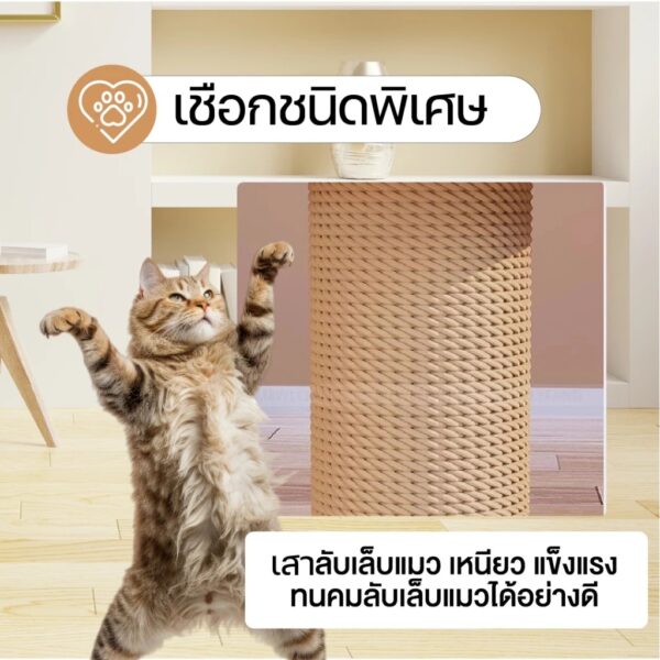 เสาลับเล็บแมว ของเล่นแมว รางบอลไม้ เสาฝนเล็บแมว คอนโดลับเล็บ พร้อมของเล่นสุดคุ้ม - Image 6