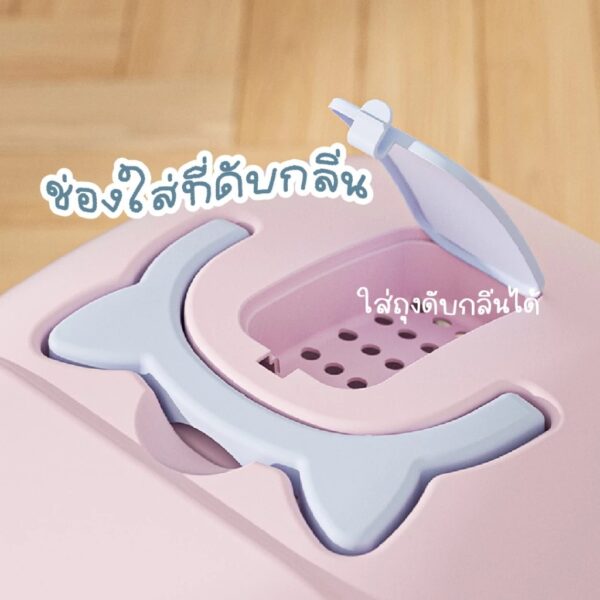 กระบะทรายแมว ห้องน้ำแมว หิ้วได้ พกพาสะดวก ใช้ได้ทั้งแมวเด็ก แมวโต - Image 8