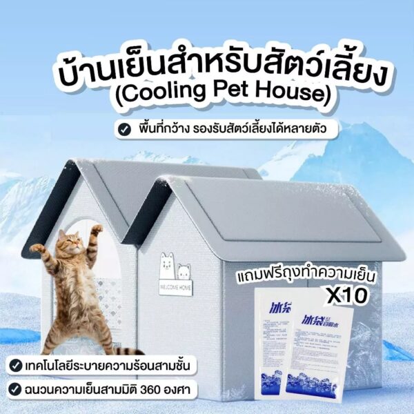 บ้านเย็นสำหรับแมว Cooling Pet House บ้านแมว บ้านปรับอากาศ สำหรับสัตว์เลี้ยง