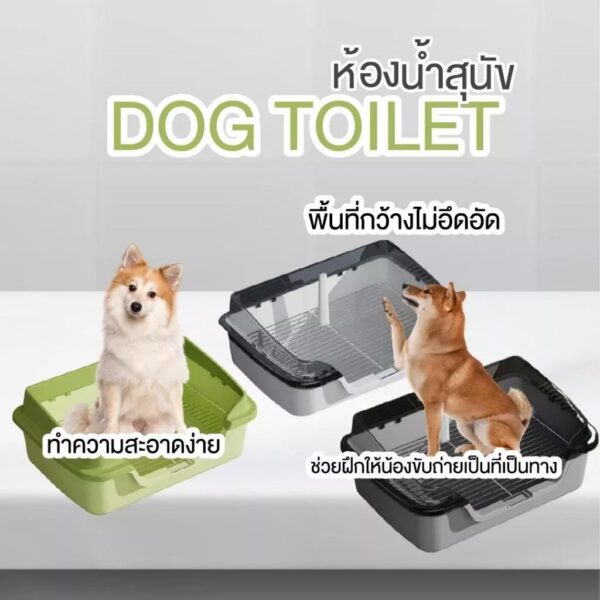 ห้องน้ำสุนัข ถาดรองฉี่สุนัข ถาดฝึกขับถ่าย แบบตะแกรงเหล็ก ทำความสะอาดง่าย - Image 4