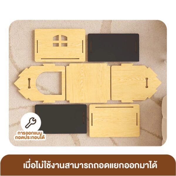 [Bratvee] บ้านสุนัข บ้านแมวไม้ บ้านสัตว์เลี้ยง บ้านไม้อเนกประสงค์ มีให้เลือก 2 แบบ - Image 6